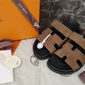 Hermes Brown Yupoo Men shoes Top quality