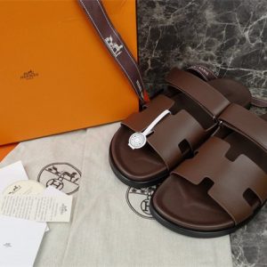 Hermes Brown Yupoo Men shoes Top quality