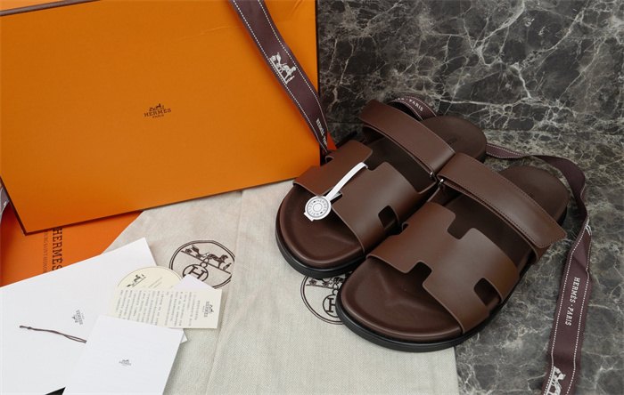 Hermes Brown Yupoo Men shoes Top quality