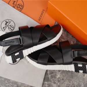 Hermes Black Yupoo Men shoes Top quality