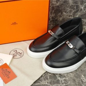 Hermes Black Yupoo Men shoes Top quality