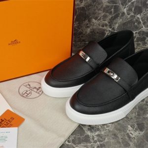 Hermes Black Yupoo Men shoes Top quality