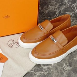 Hermes Tan Yupoo Men shoes Top quality