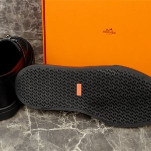 Hermes Black Yupoo Men shoes Top quality