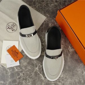 Hermes Grey Yupoo Men shoes Top quality
