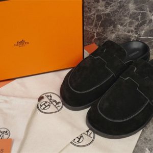 Hermes Black Yupoo Men shoes Top quality
