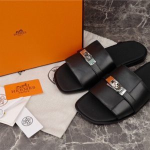 Hermes Black Yupoo Men shoes Top quality