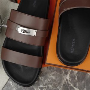 Hermes Brown Yupoo Men shoes Top quality