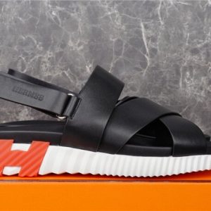 Hermes Black Yupoo Men shoes Top quality