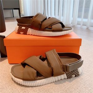 Hermes Brown Yupoo Men shoes Top quality