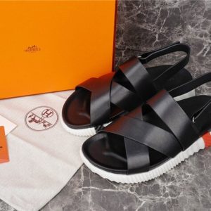 Hermes Black Yupoo Men shoes Top quality