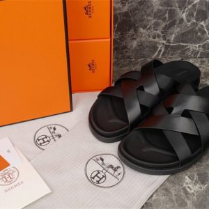 Hermes Black Yupoo Men shoes Top quality