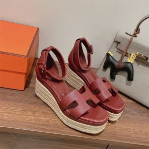 Hermes Burgundy Yupoo Men shoes Top quality
