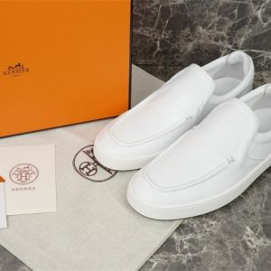 Hermes White Yupoo Men shoes Top quality