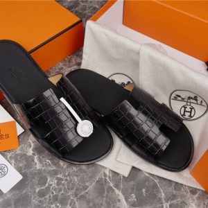 Hermes Black Yupoo Men shoes Top quality