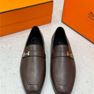 Hermes Brown Yupoo Men shoes Top quality
