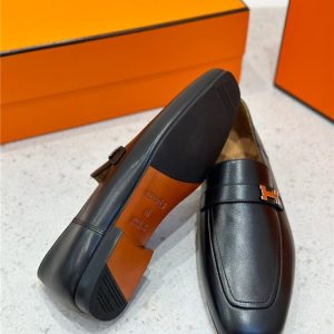 Hermes Black Yupoo Men shoes Top quality