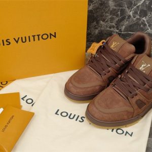 Louis Vuitton Brown Yupoo Men shoes Top quality Size 35-46
