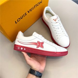 Louis Vuitton Red Yupoo Men shoes Top quality Size 35-46