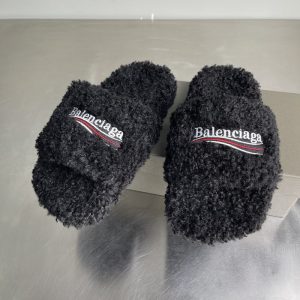 Balenciaga Triple S Distressed Leather Sneakers Black White Top 1:1 Quality