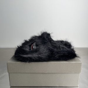 Balenciaga Triple S Distressed Leather Sneakers Black White Top 1:1 Quality