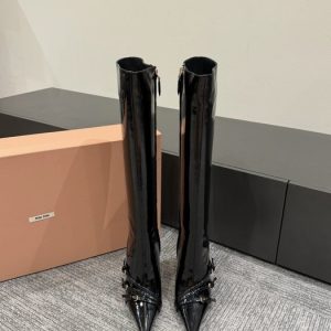 Miumiu-pointed-toe-three-strap-kitten-heel-stretch-boots-35-40-2025.8.7