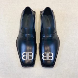 Balenciaga Triple S Distressed Leather Sneakers Black White Top 1:1 Quality