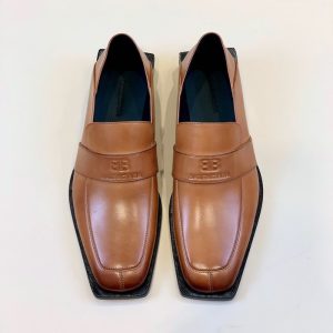 Balenciaga Triple S Distressed Leather Sneakers Black White Top 1:1 Quality