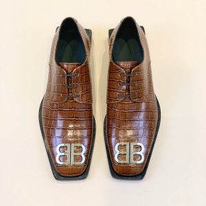 Balenciaga Triple S Distressed Leather Sneakers Black White Top 1:1 Quality