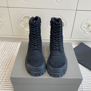 Balenciaga Triple S Distressed Leather Sneakers Black White Top 1:1 Quality