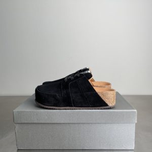 Balenciaga Triple S Distressed Leather Sneakers Black White Top 1:1 Quality