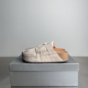 Balenciaga Triple S Distressed Leather Sneakers Black White Top 1:1 Quality