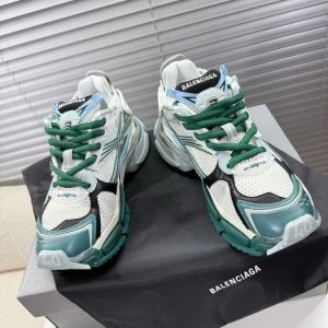 Balenciaga Triple S Distressed Leather Sneakers Black White Top 1:1 Quality