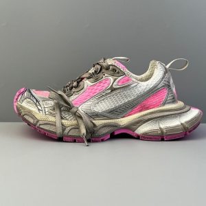 Balenciaga Triple S Distressed Leather Sneakers Black White Top 1:1 Quality