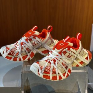 Balenciaga Triple S Distressed Leather Sneakers Black White Top 1:1 Quality