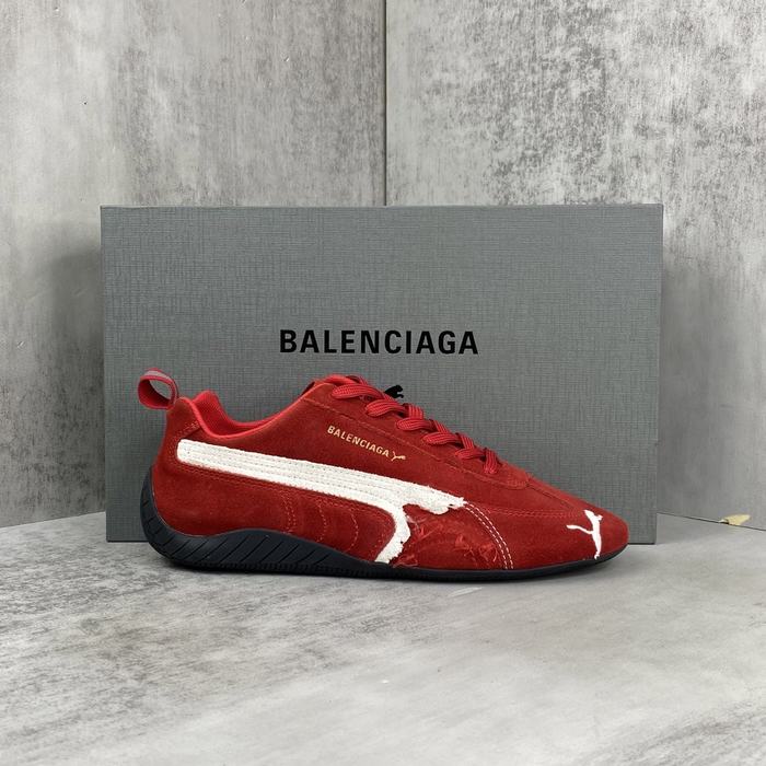 Balenciaga Triple S Distressed Leather Sneakers Black White Top 1:1 Quality