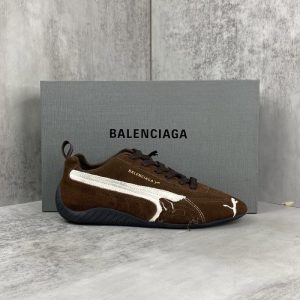 Balenciaga Triple S Distressed Leather Sneakers Black White Top 1:1 Quality