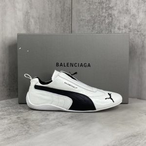 Balenciaga Triple S Distressed Leather Sneakers Black White Top 1:1 Quality