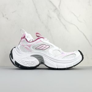 Balenciaga Triple S Distressed Leather Sneakers Black White Top 1:1 Quality