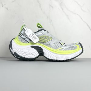 Balenciaga Triple S Distressed Leather Sneakers Black White Top 1:1 Quality