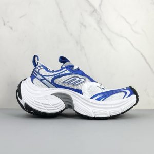 Balenciaga Triple S Distressed Leather Sneakers Black White Top 1:1 Quality