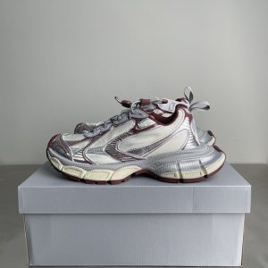 Balenciaga Triple S Distressed Leather Sneakers Black White Top 1:1 Quality