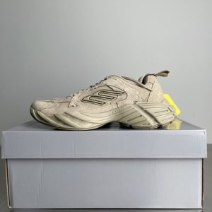 Balenciaga Triple S Distressed Leather Sneakers Black White Top 1:1 Quality