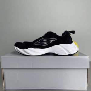 Balenciaga Triple S Distressed Leather Sneakers Black White Top 1:1 Quality