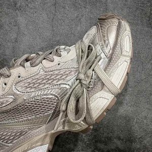 Balenciaga Triple S Distressed Leather Sneakers Black White Top 1:1 Quality