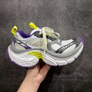 Balenciaga Triple S Distressed Leather Sneakers Black White Top 1:1 Quality