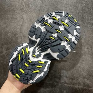 Balenciaga Triple S Distressed Leather Sneakers Black White Top 1:1 Quality