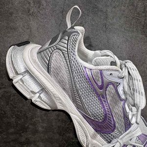 Balenciaga Triple S Distressed Leather Sneakers Black White Top 1:1 Quality