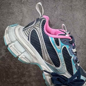 Balenciaga Triple S Distressed Leather Sneakers Black White Top 1:1 Quality