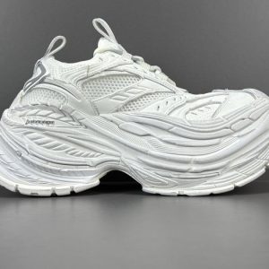 Balenciaga Triple S Distressed Leather Sneakers Black White Top 1:1 Quality